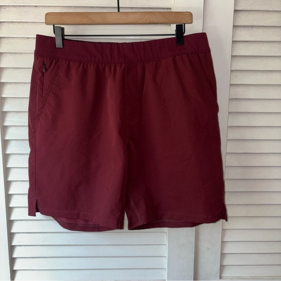 Public Rec Men's Flex Shorts 7" Maroon size 36 Sporty Outdoor Swim Athletic - Picture 2 of 5